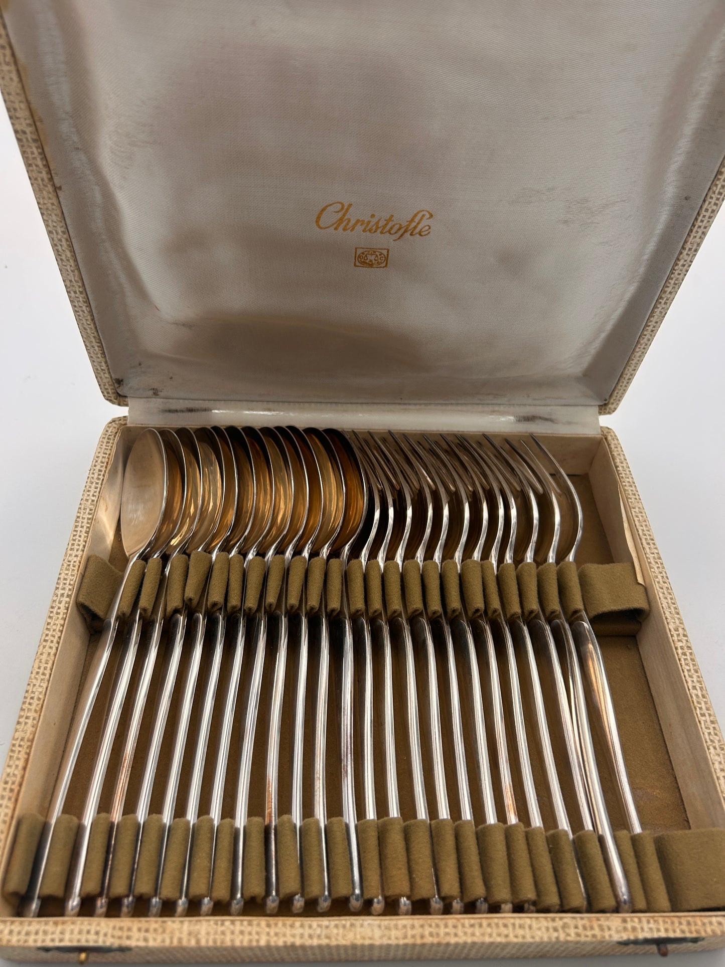 Set fourchettes et cuillères à dessert, Duo, Tapio  Wirkkala, Christofle, 70s