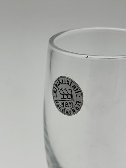 Verres modernistes vintage, cristal, VAV, Allemagne, 70s