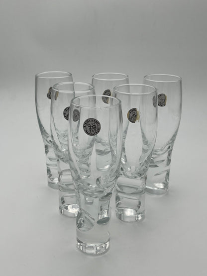 Verres modernistes vintage, cristal, VAV, Allemagne, 70s