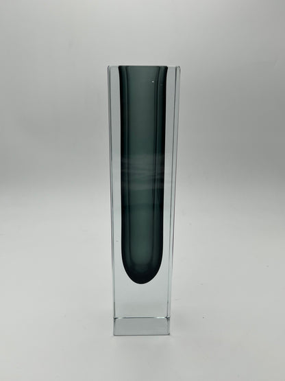 Vase Rectangulaire murano sommerso,Flavio Poli, Luigi Mandruzzato, Italie, 70s
