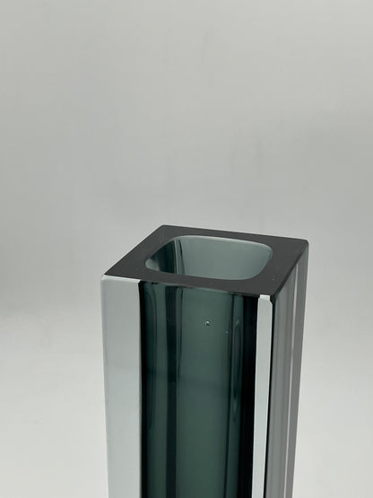 Vase Rectangulaire murano sommerso,Flavio Poli, Luigi Mandruzzato, Italie, 70s