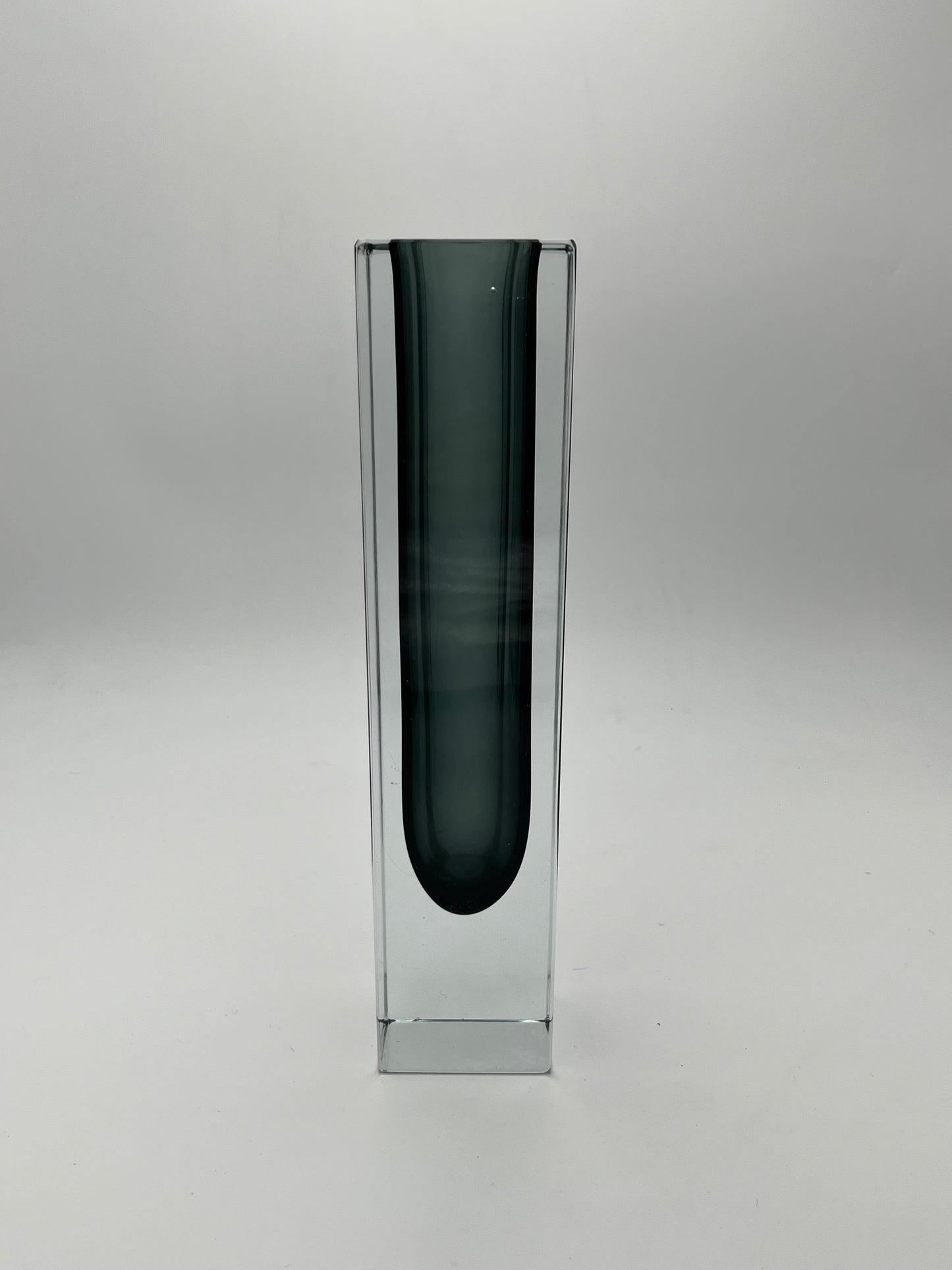 Vase Rectangulaire murano sommerso,Flavio Poli, Luigi Mandruzzato, Italie, 70s
