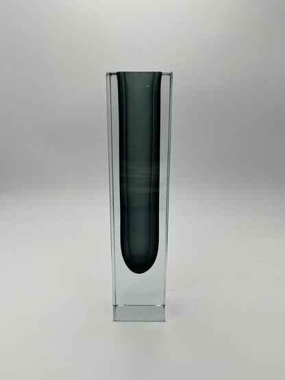 Vase Rectangulaire murano sommerso,Flavio Poli, Luigi Mandruzzato, Italie, 70s