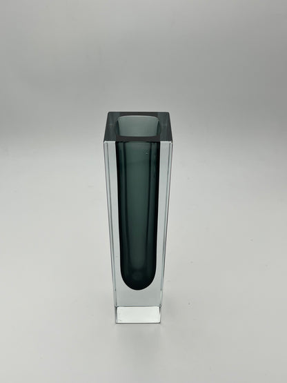 Vase Rectangulaire murano sommerso,Flavio Poli, Luigi Mandruzzato, Italie, 70s