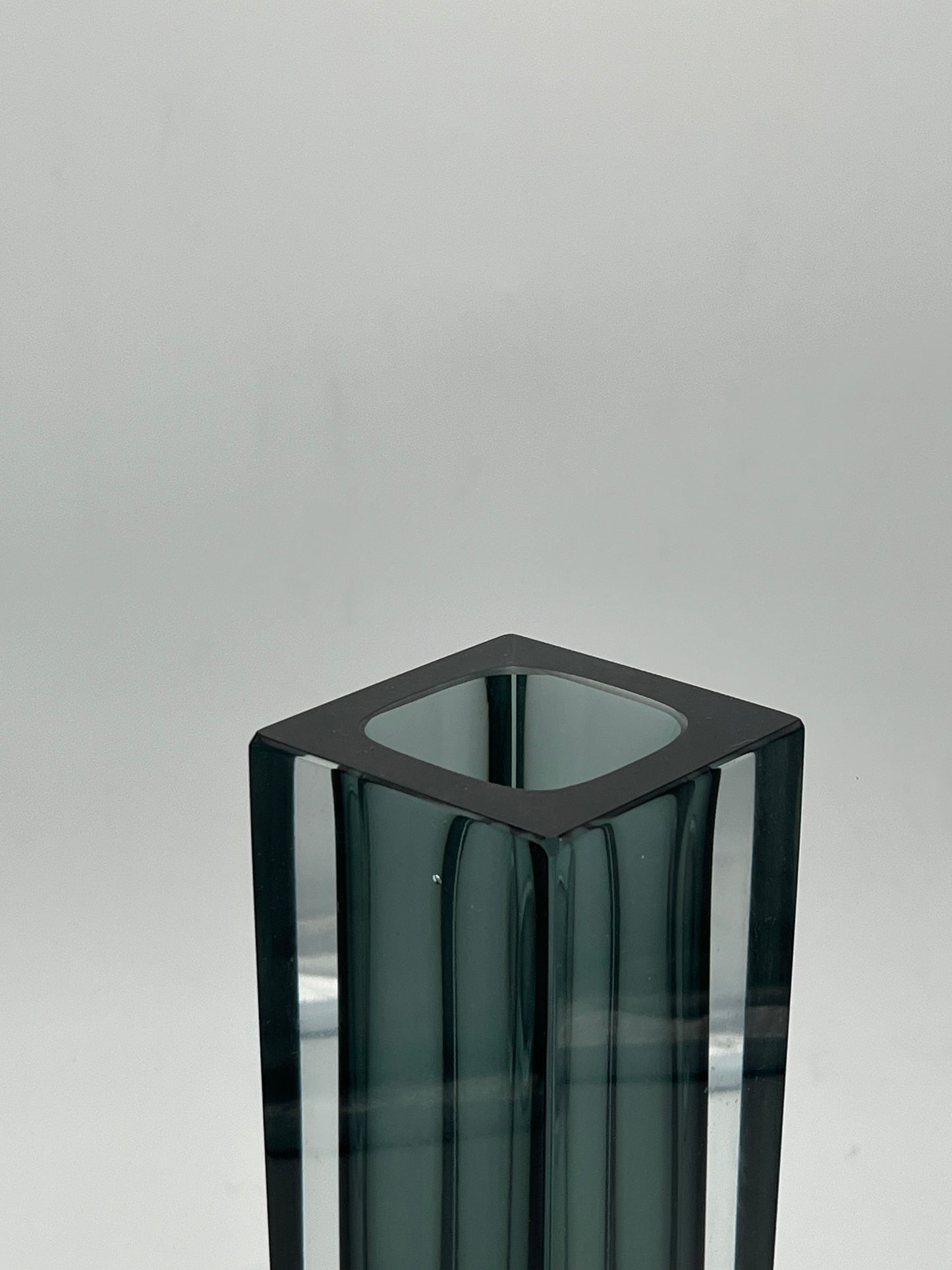 Vase Rectangulaire murano sommerso,Flavio Poli, Luigi Mandruzzato, Italie, 70s