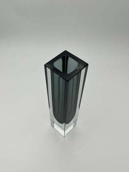 Vase Rectangulaire murano sommerso,Flavio Poli, Luigi Mandruzzato, Italie, 70s