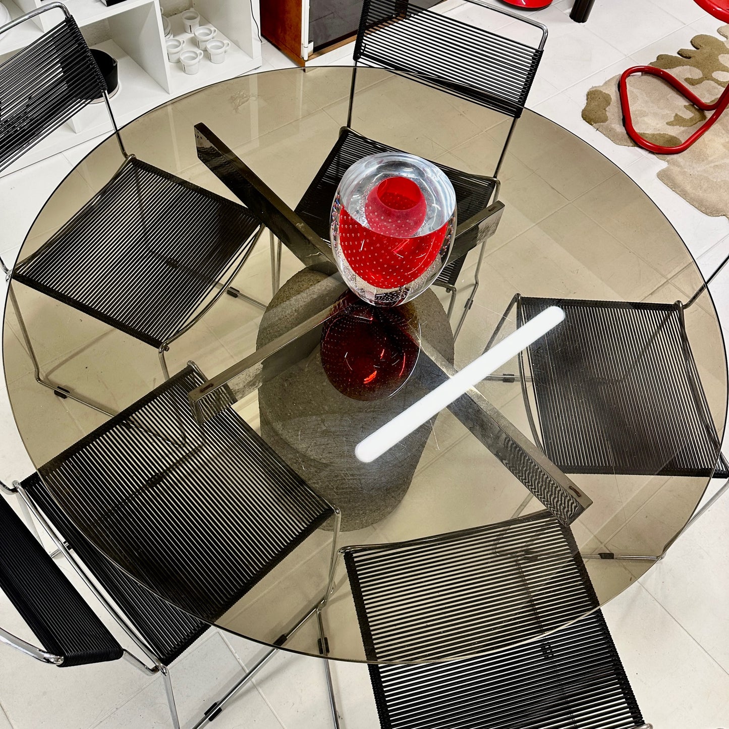 Table de salle à manger "Paracarro", Giovanni Offredi, Saporti Italia, 70s