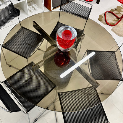 Table de salle à manger "Paracarro", Giovanni Offredi, Saporti Italia, 70s