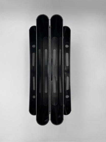 Porte-revues noir 4 compartiments, Kartell, Giotto Stoppino, 70s