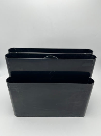 Porte-revues noir 4 compartiments, Kartell, Giotto Stoppino, 70s