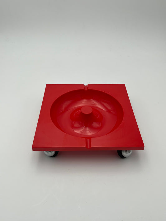Cendrier à roulettes,Enzo Mori, Italie, 70s