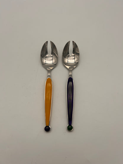 Couverts à salade ligne Fantasia par Matteo Thun, WMF 90s