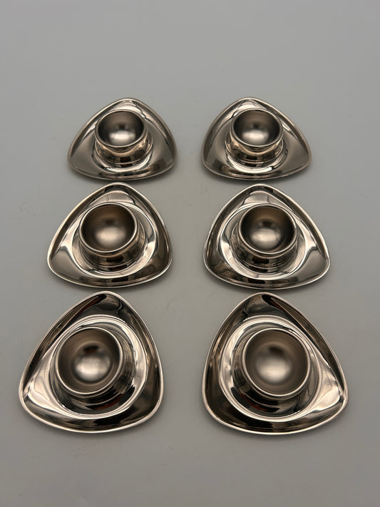 Coquetiers en inox, Alfra Alessi, 70s