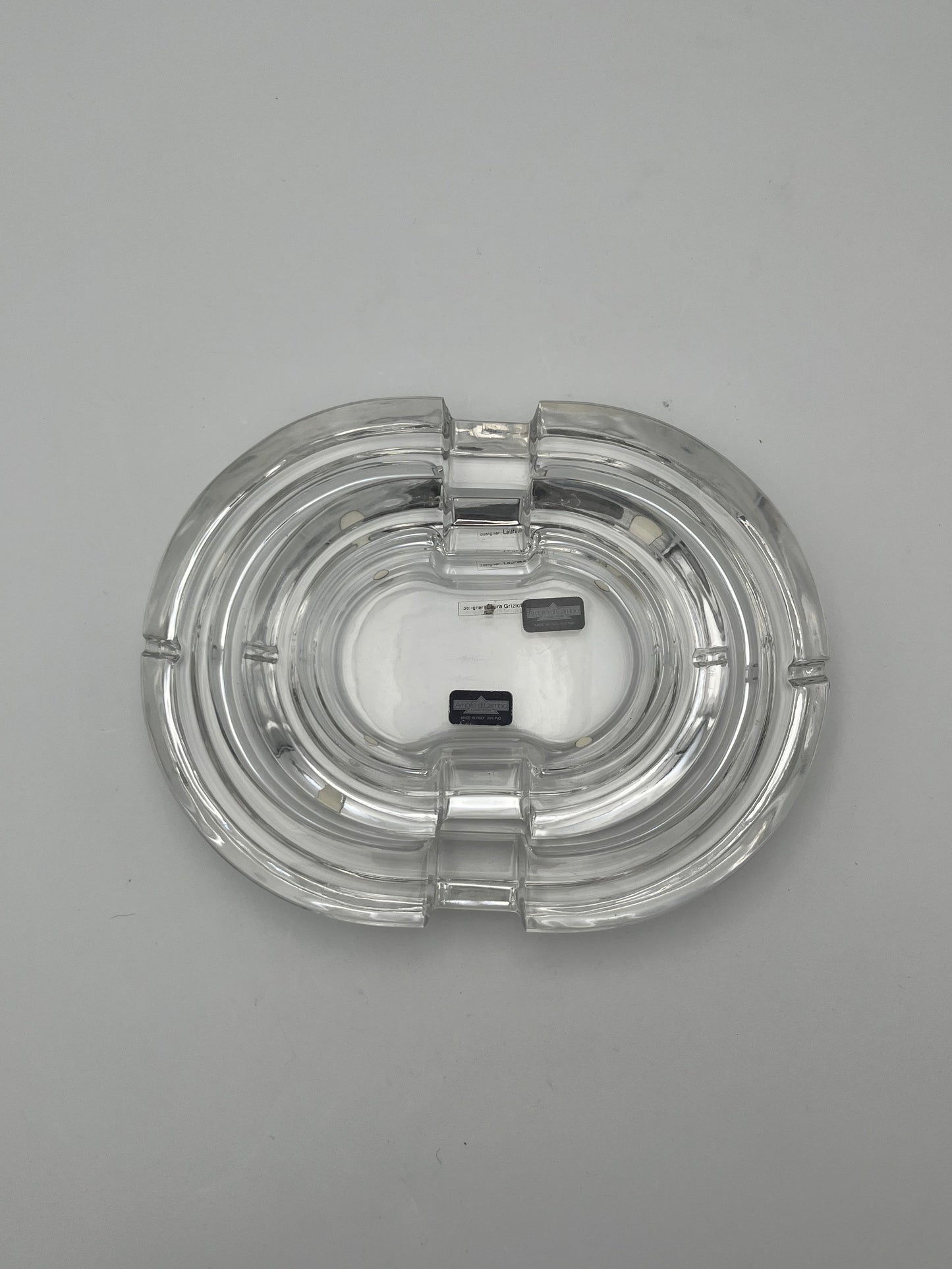 Ensemble de 2 Cendriers en cristal, Arnolfo di Cambio, L. Griziotti, Italie, 70s