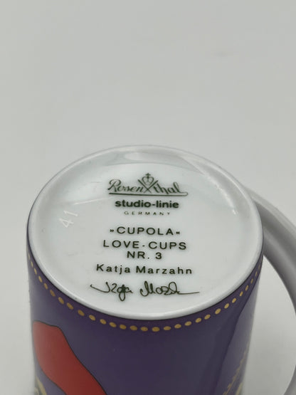 Tasses à Café 'Cupola' Love cups Rosenthal, K. Marzahn, Allemagne, 80s