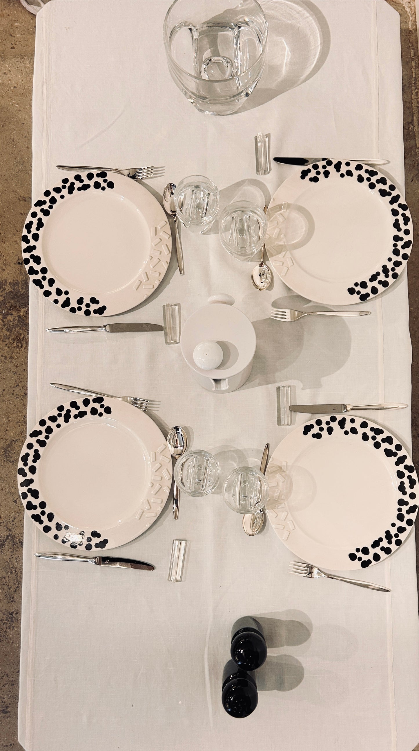 Assiettes graphiques,  Memphis Milano, Ettore Sottsass, 80s
