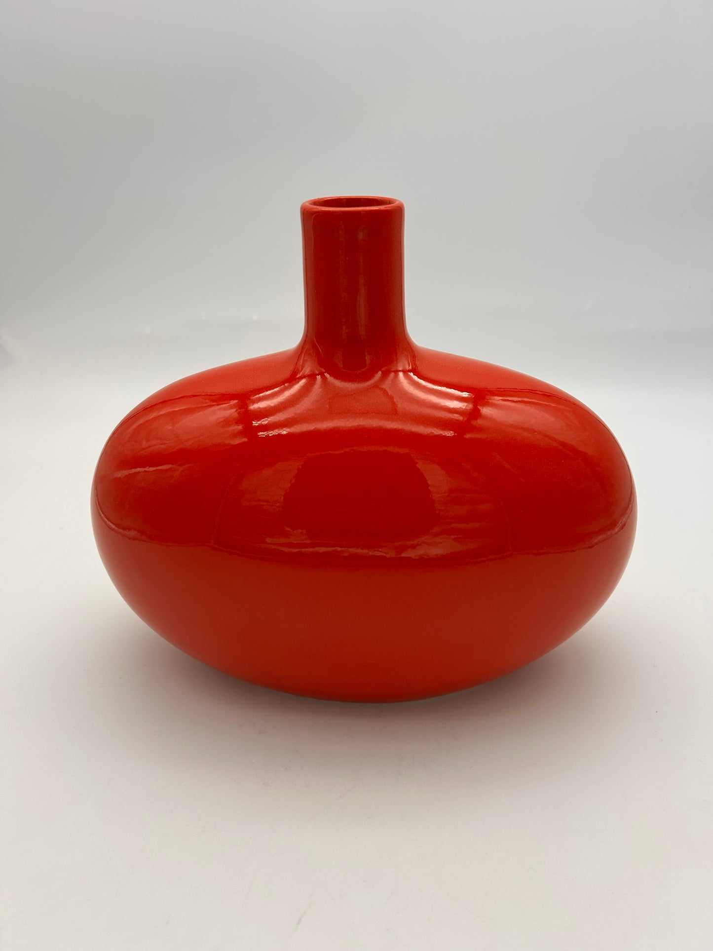 Vase en céramique rouge, Italie, 1970