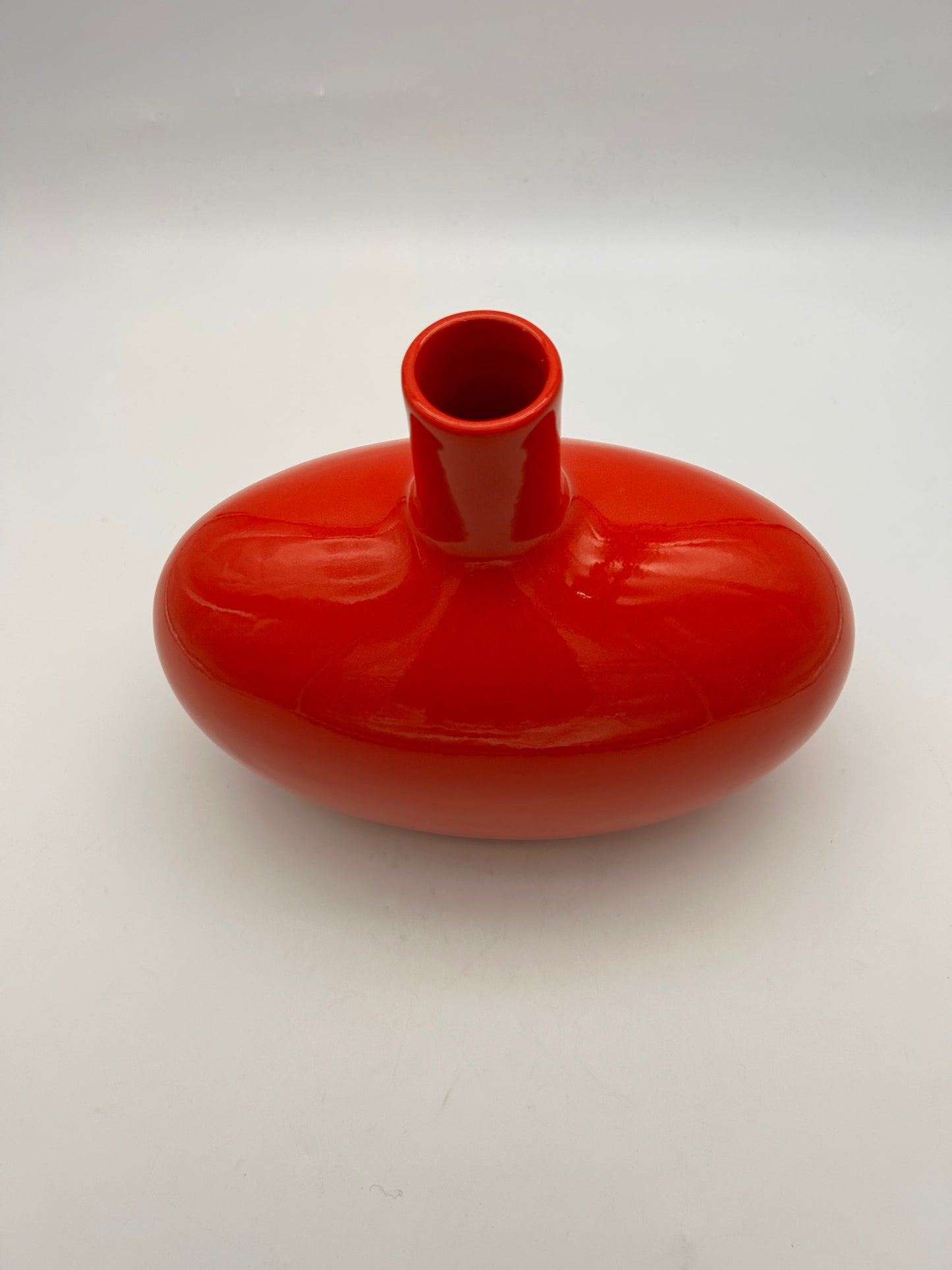 Vase en céramique rouge, Italie, 1970
