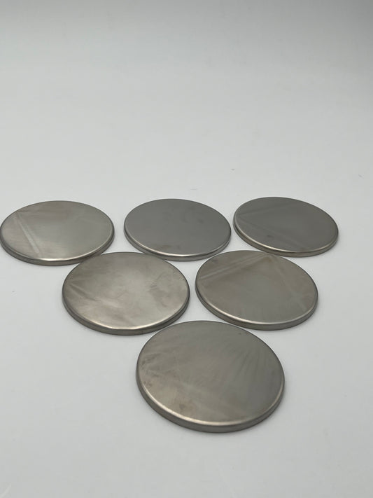 Sous-verres inox "Cylinda-line", Stelton, A.Jacobsen, 60s