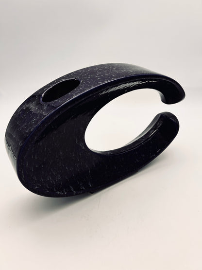 Vase céramique émaillée bleu, Roberto Rigon, Bertoncello, Italie, 1970s