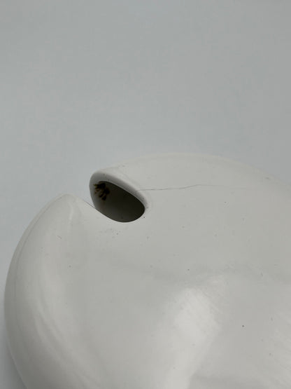 Vases blancs, trio, céramique, Sicart Cartigliano, Pino Spagnolo, Italie, 70s