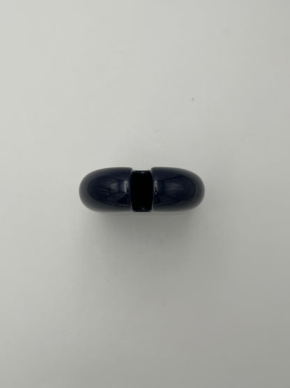 Vase Bleu Marine fente Sicart Cartigliano, Spagnolo, Italie, 70s