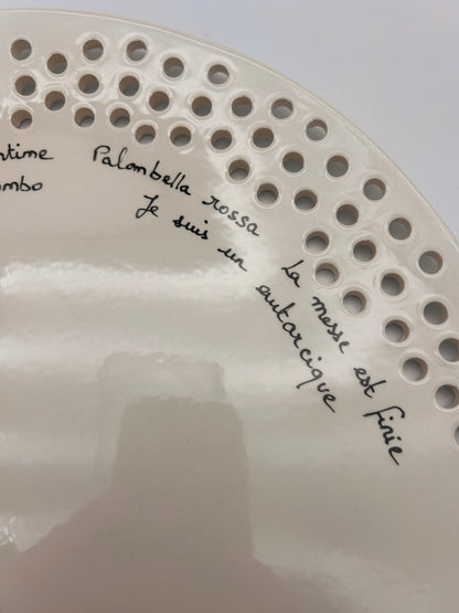 Assiette en céramique "scooter", diner "Nanni Moretti", Festival de Cannes,  Sinicropi, 2012
