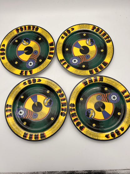 Assiettes plates BOPLA "FLIPPER" jaunes, Langenthal, 2000s
