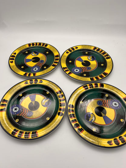 Assiettes plates BOPLA "FLIPPER" jaunes, Langenthal, 2000s