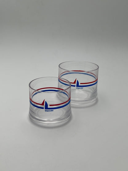 Ensemble de verres et carafe de Jardin/Piscine Pagoda, Guzzini, Italie,70s