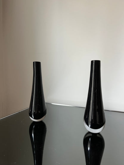 Paire de soliflores en verre de murano, Italie, 2000s