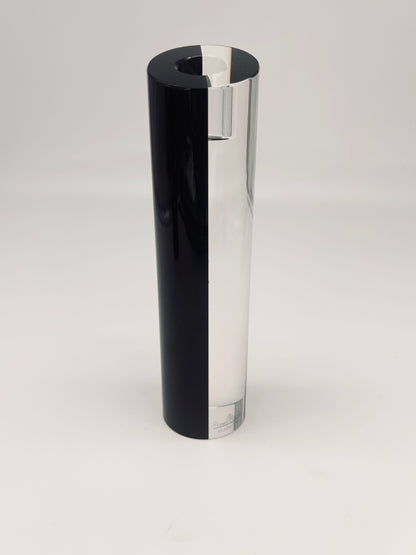 Bougeoir bicolore en verre de murano, Rosenthal, 80s