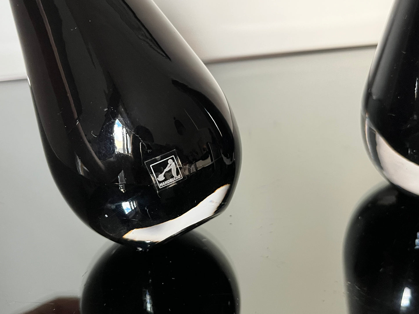 Paire de soliflores en verre de murano, Italie, 2000s