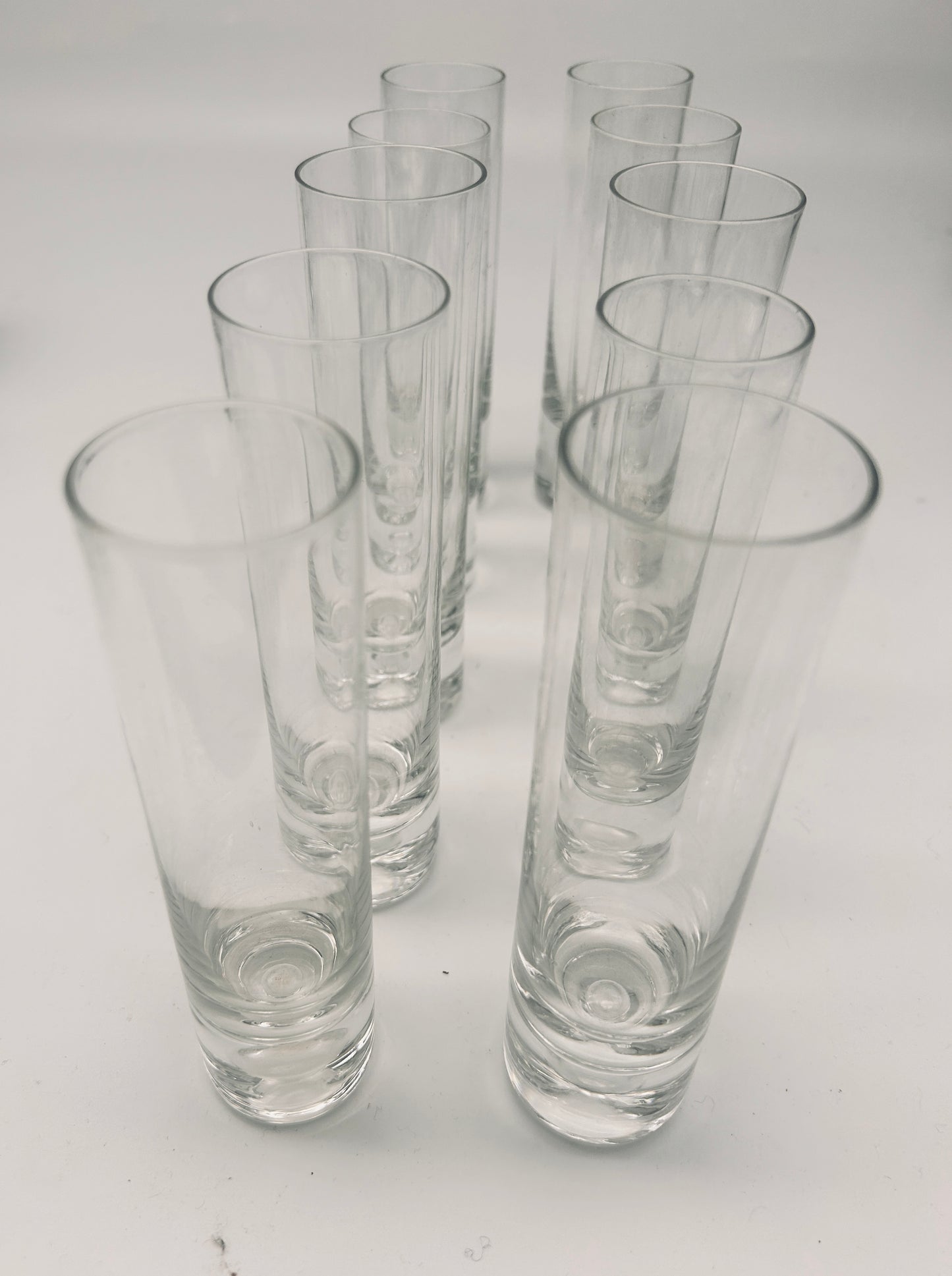 Long drink glasses Crystal flutes, Tapio Wirkkala Finland, IItala, 70s