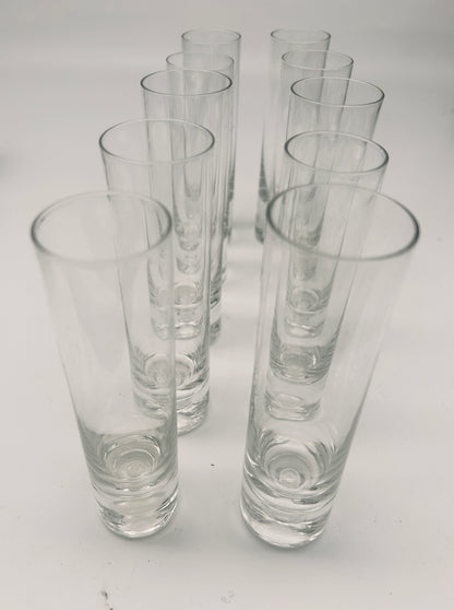 Long drink glasses Crystal flutes, Tapio Wirkkala Finland, IItala, 70s