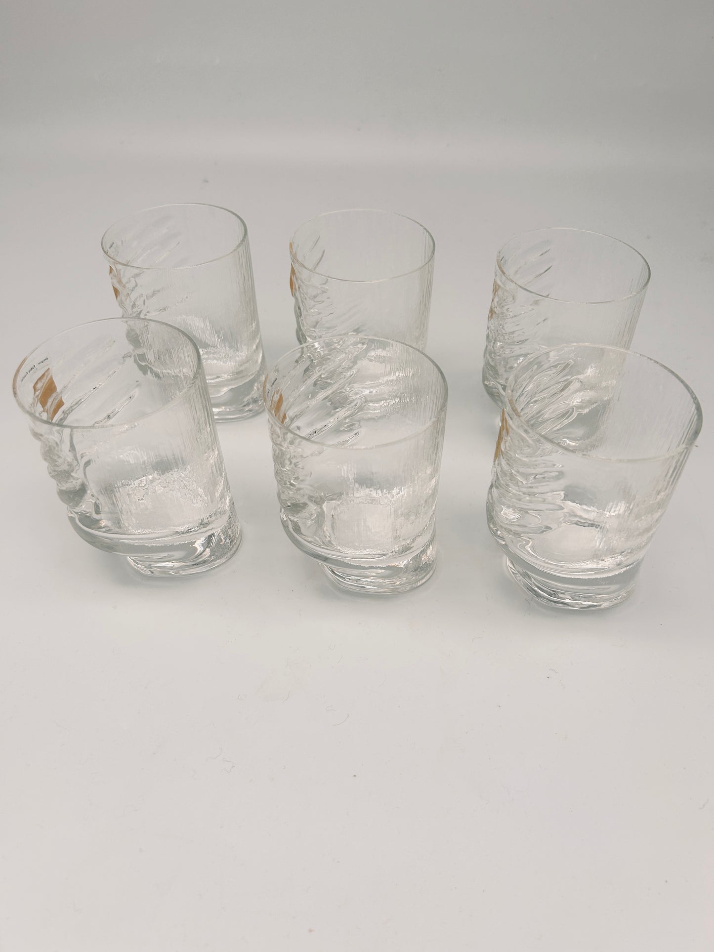 Verres à eau en cristal Azteca, Fabio Frontini pour Arnolfo Di Cambio, Italy, 70s