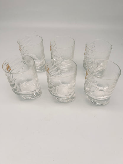 Verres à eau en cristal Azteca, Fabio Frontini pour Arnolfo Di Cambio, Italy, 70s