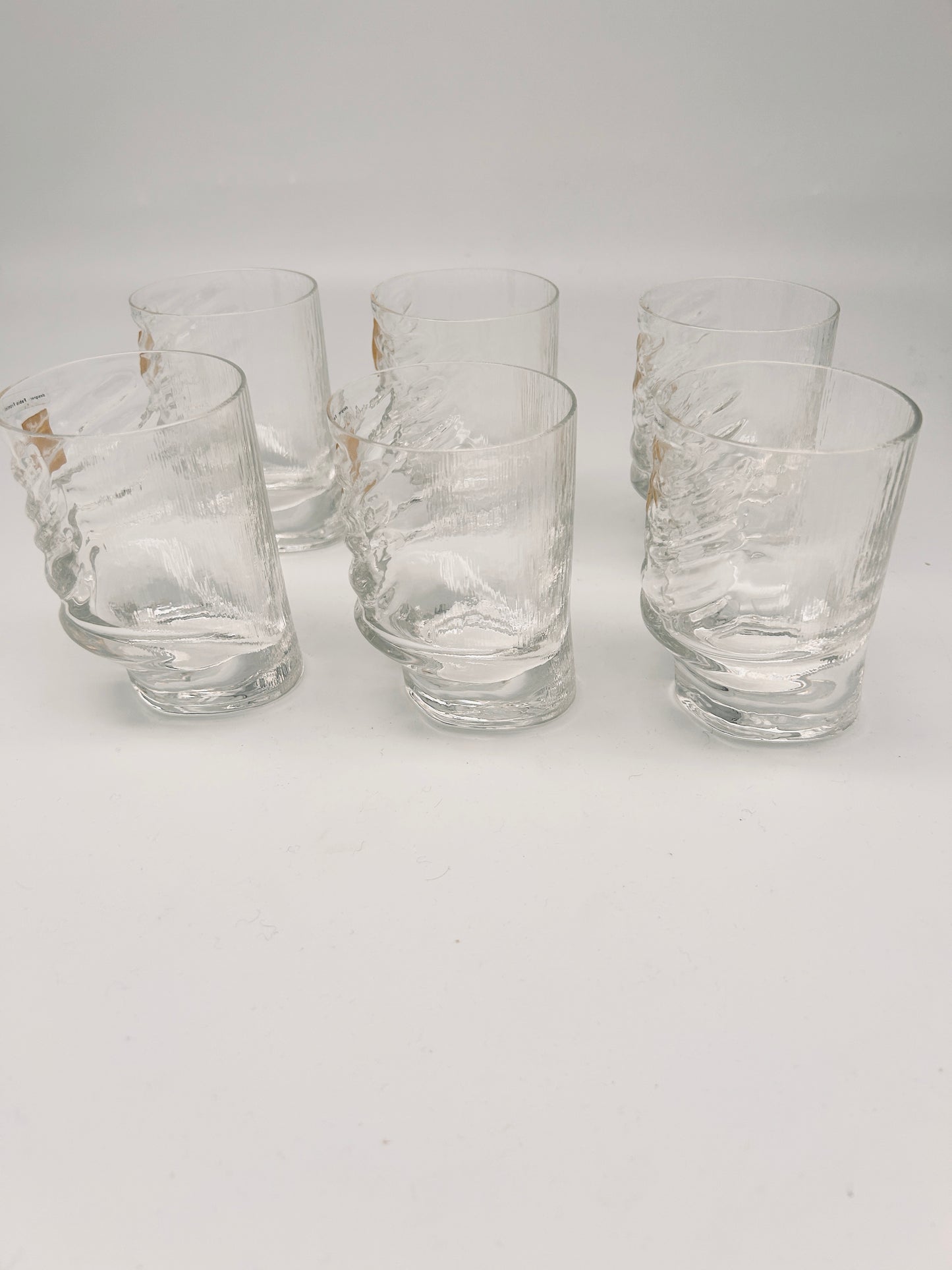 Verres à eau en cristal Azteca, Fabio Frontini pour Arnolfo Di Cambio, Italy, 70s