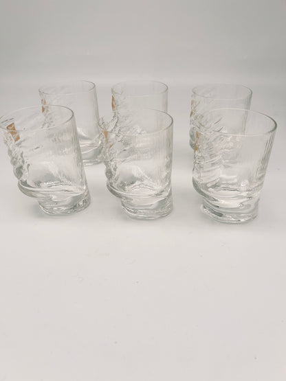 Verres à eau en cristal Azteca, Fabio Frontini pour Arnolfo Di Cambio, Italy, 70s