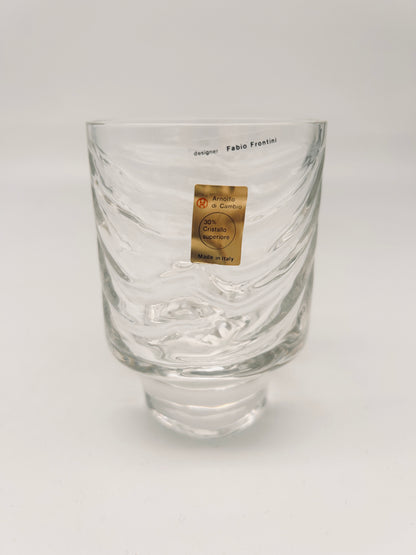Verres à eau en cristal Azteca, Fabio Frontini pour Arnolfo Di Cambio, Italy, 70s
