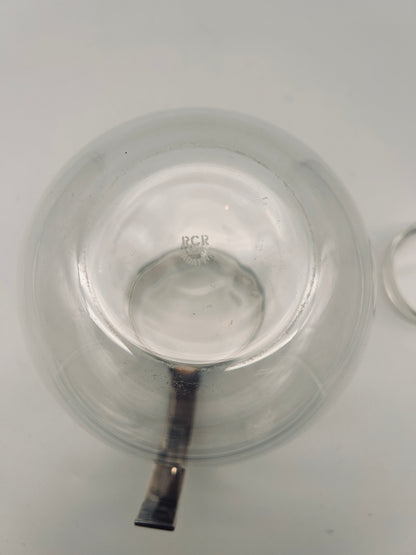 Carafe en verre et métal argenté, Ezilé, Lino Sabattini, 70s