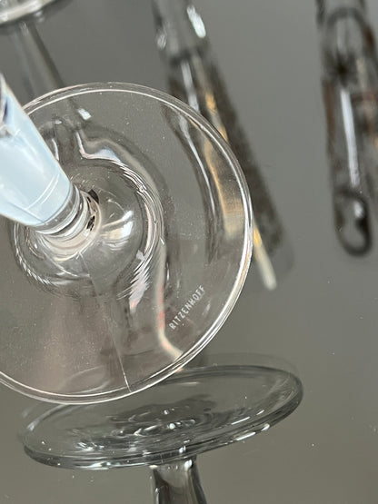 Flûtes à champagne stylisées dorées, RITZENHOFF, 2000s