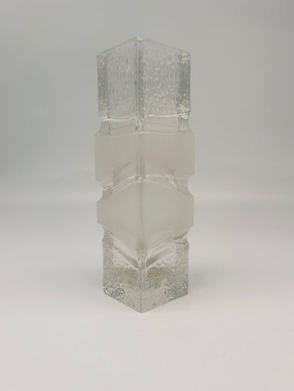 Vase brutaliste en verre, Peill & Putzler, 70s