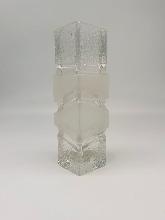 Vase brutaliste en verre, Peill & Putzler, 70s