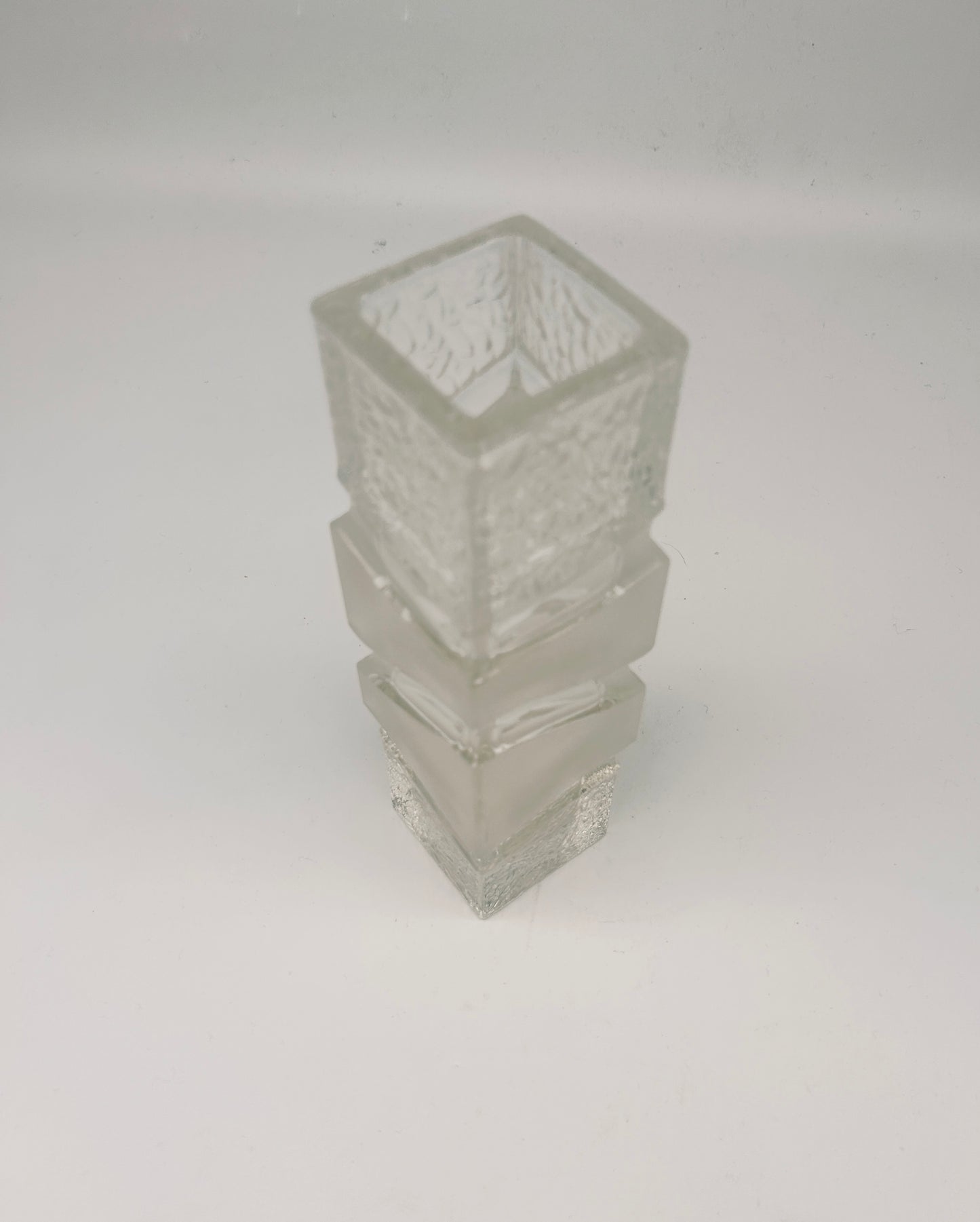 Vase brutaliste en verre, Peill & Putzler, 70s
