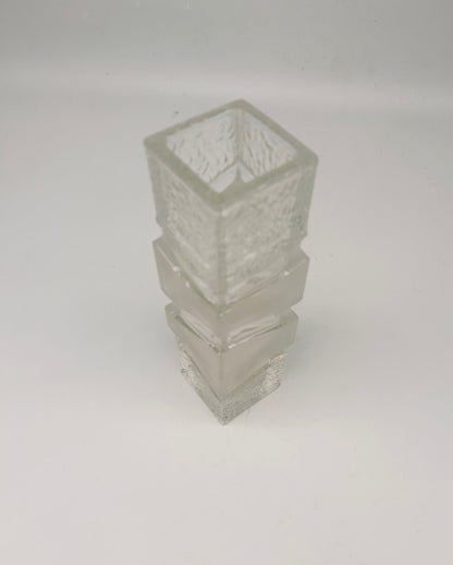 Vase brutaliste en verre, Peill & Putzler, 70s