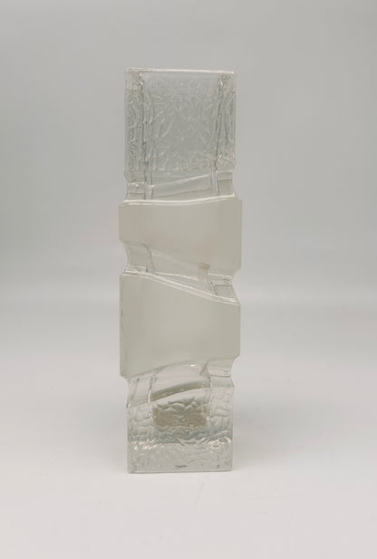 Vase brutaliste en verre, Peill & Putzler, 70s