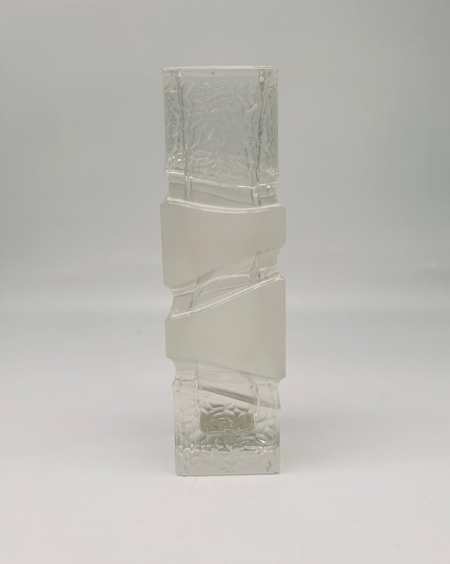 Vase brutaliste en verre, Peill & Putzler, 70s