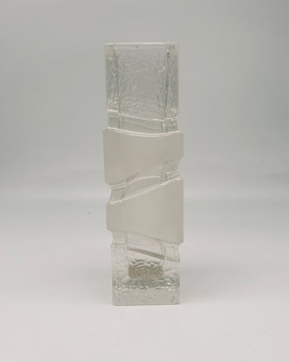 Vase brutaliste en verre, Peill & Putzler, 70s