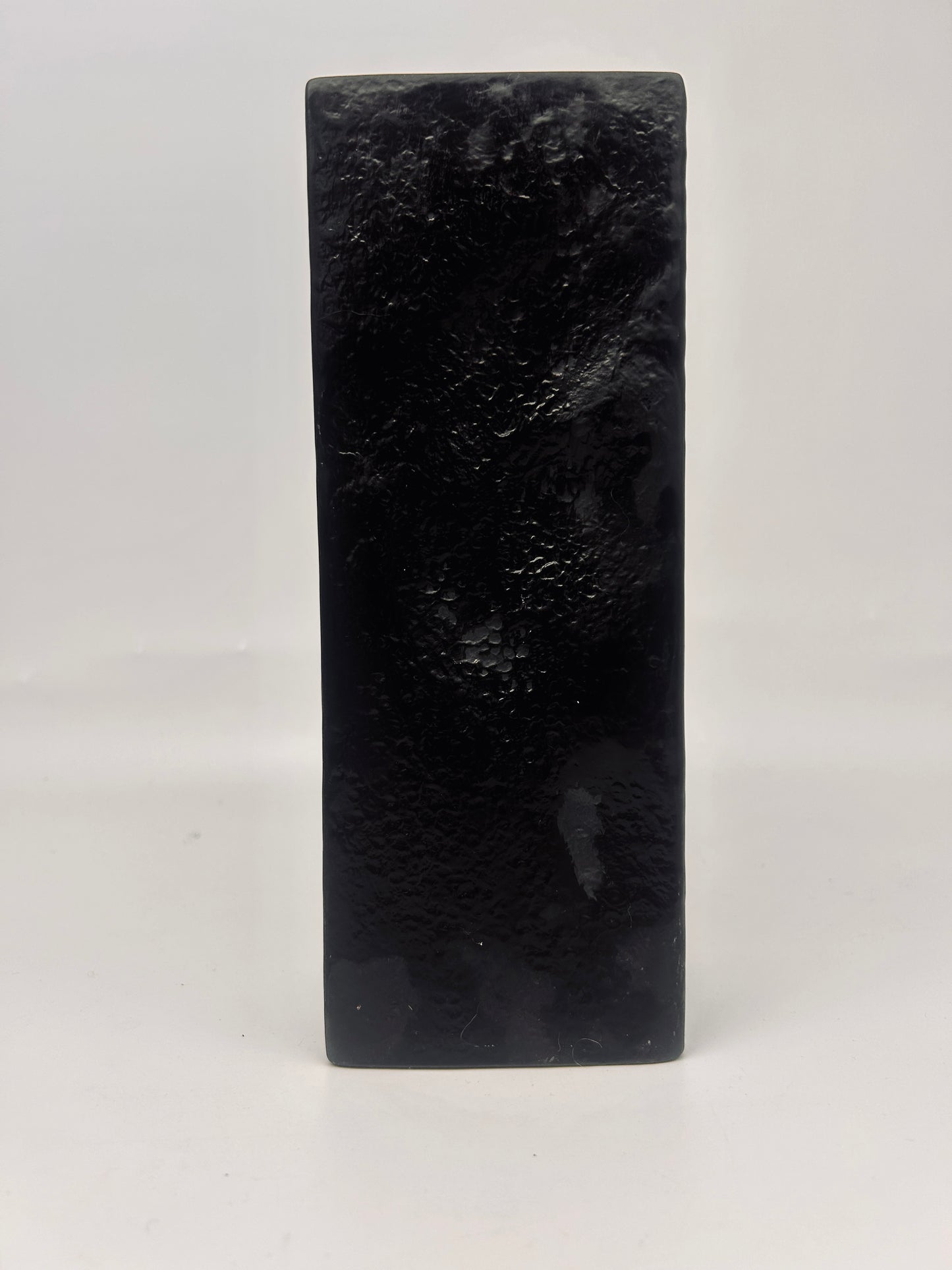 Vase noir mat motif courbes, Martin Freyer, Rosenthal, 70s